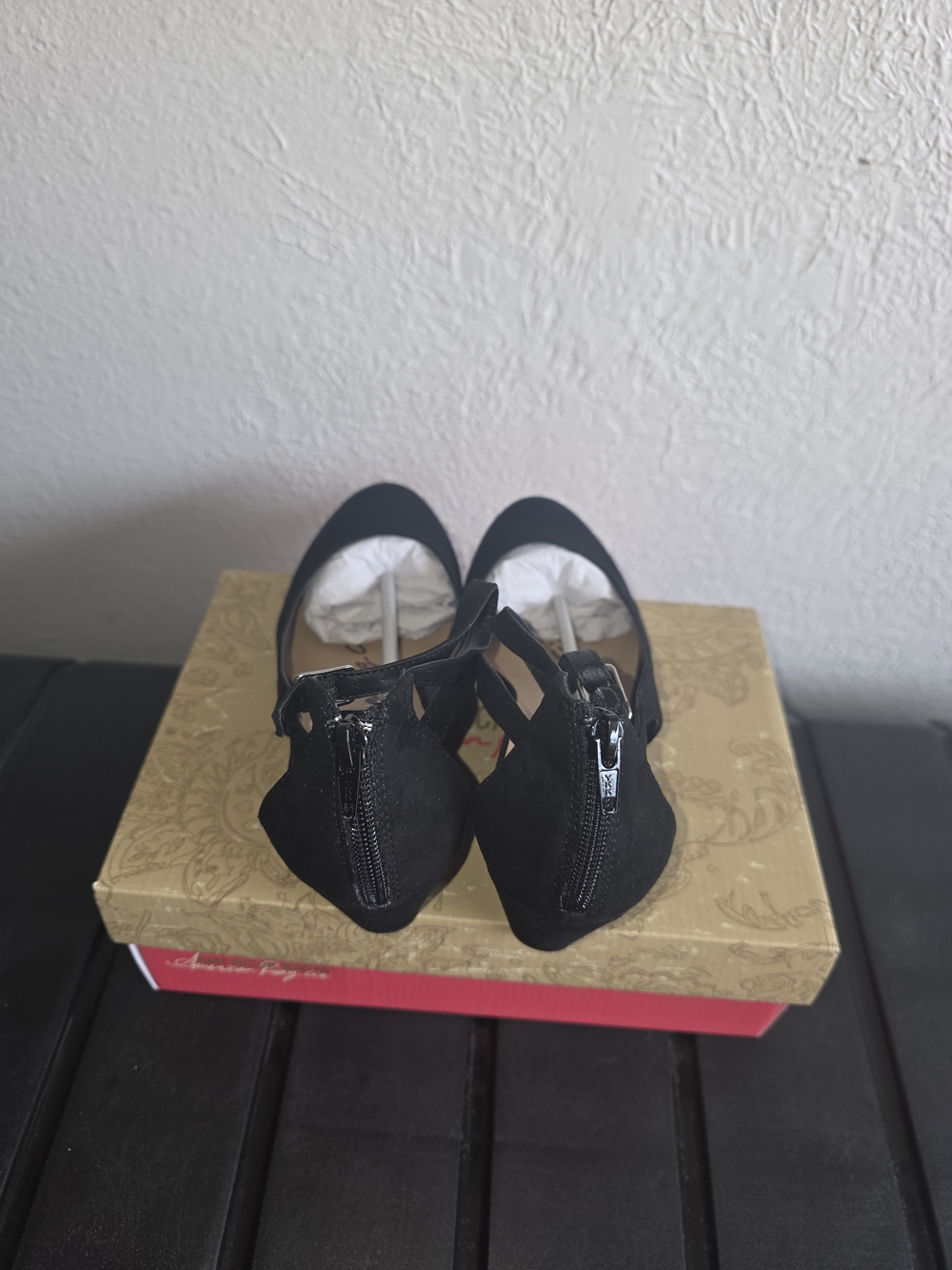 American Rag Black Ankle-Strap Platform Heels - Picture 5 of 14